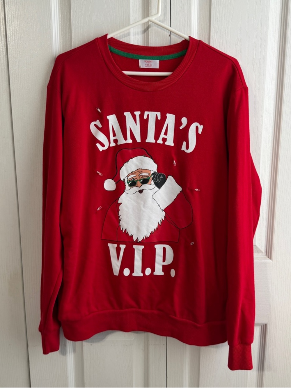 Holiday Time Santa’s VIP Christmas sweatshirt size medium